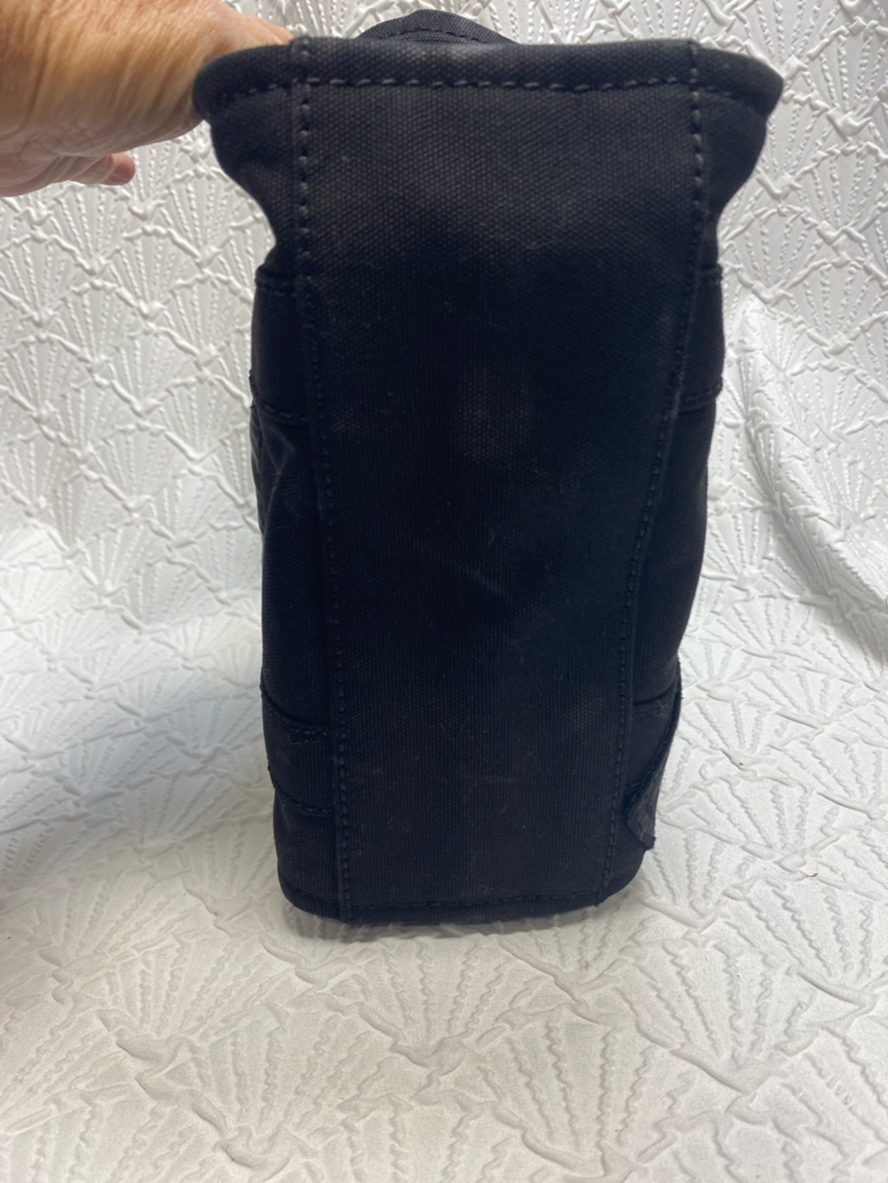Marc Jacobs small Black Canvas The Tote Bag with Logo roomy easy clean designer - Picture 6 of 16